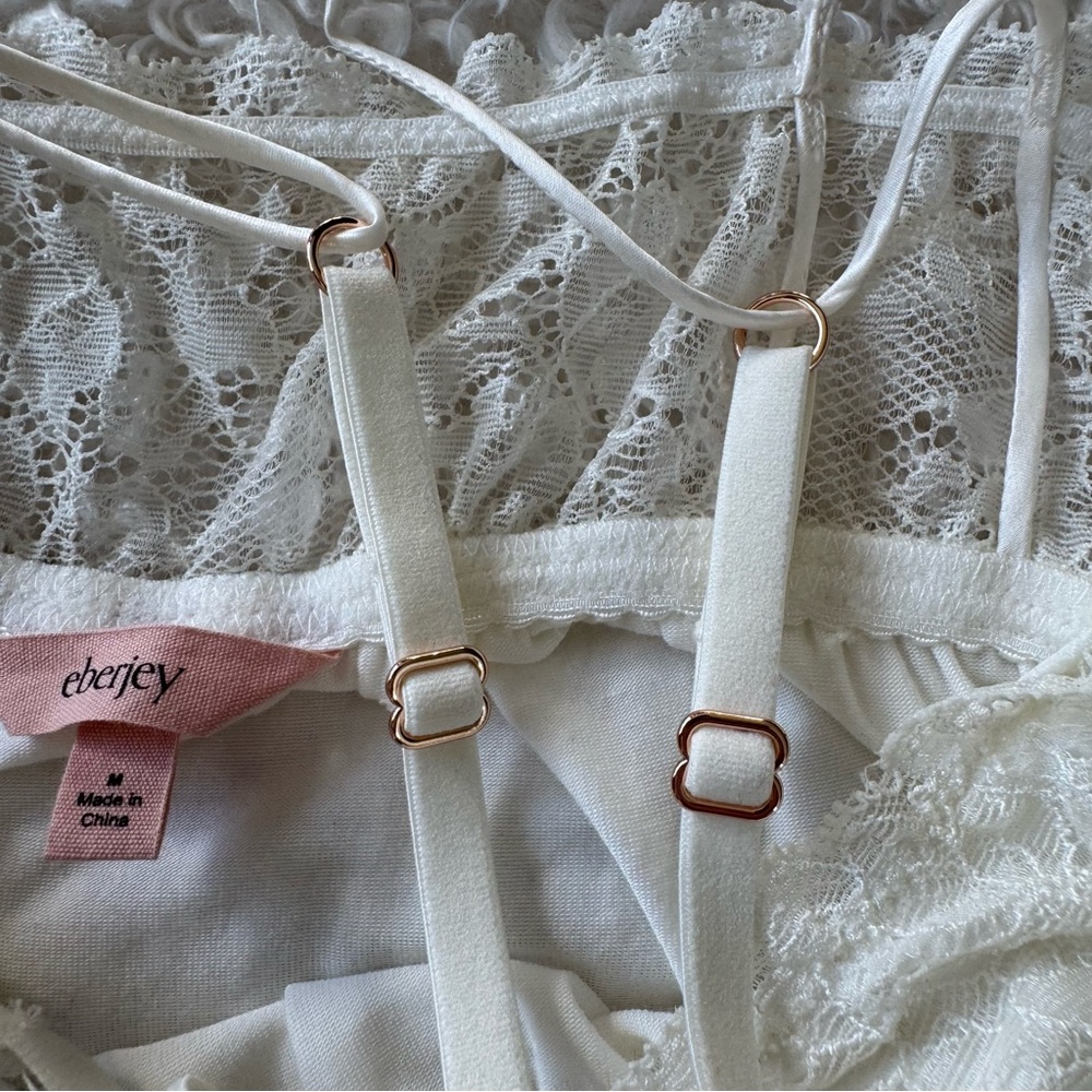 EBERJEY~ Mia Slip Chemise dress in Ivory Cream Size Medium - Picture 10 of 14